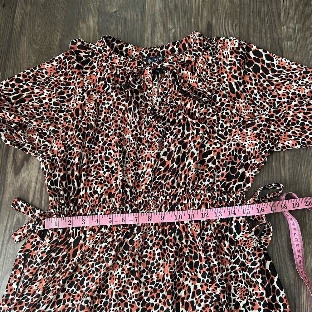 Scoop Animal Print Max Dress with Waist Ties - Picture 13 of 14